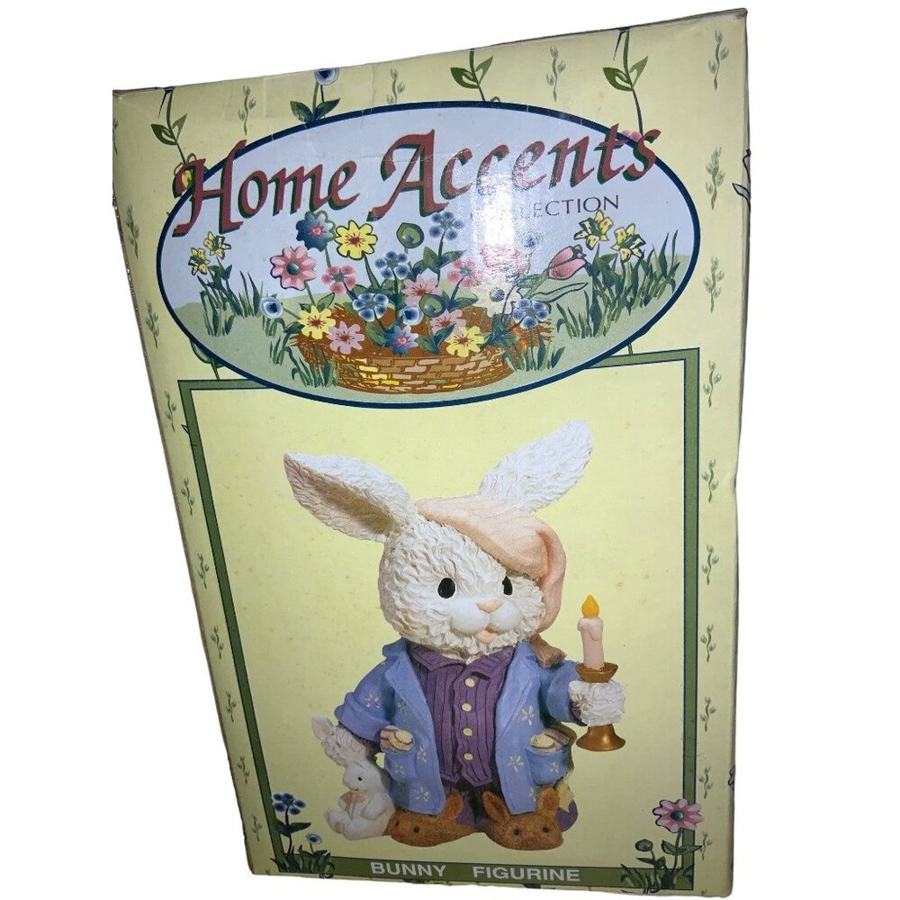 Home Accents  Easter Bunny Rabbit Figurine 9 Inches tall